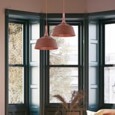 Lunescent Lighting Sutton Travertine &amp; Iron Pendant Light