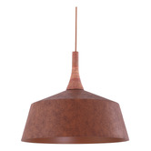 Lunescent Lighting Sutton Travertine &amp; Iron Pendant Light