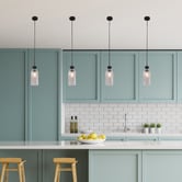 Lunescent Lighting Nakoa Iron &amp; Glass Pendant Light