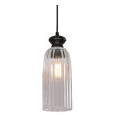 Lunescent Lighting Nakoa Iron &amp; Glass Pendant Light