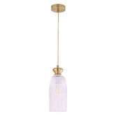 Lunescent Lighting Nakoa Iron &amp; Glass Pendant Light