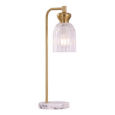 Lunescent Lighting Nakoa Marble &amp; Glass Table Lamp