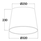Lunescent Lighting Aric Empire Linen Lamp Shade