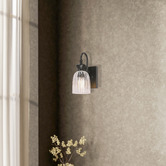 Lunescent Lighting Nakoa Iron &amp; Glass Wall Light