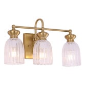 Lunescent Lighting Nakoa Iron &amp; Glass 3-Light Wall Light