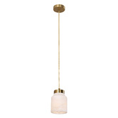 Lunescent Lighting Noemi Alabaster &amp; Iron Pendant Light