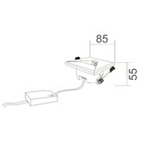 Lunescent Lighting Raleigh Aluminium Square Step Light