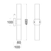 Lunescent Lighting Nyra Iron &amp; Glass Up/Down Wall Light