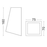 Lunescent Lighting Roux Stainless Steel Outdoor Wall Light