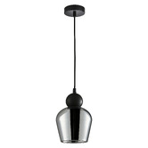 Lunescent Lighting Champan Glass &amp; Iron Pendant Light