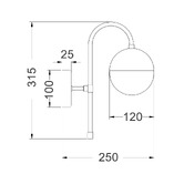 Lunescent Lighting Bryn Glass Wall Sconce