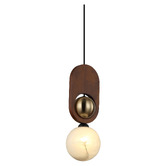 Lunescent Lighting Kyson Oakwood Pendant Light