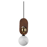 Lunescent Lighting Kyson Oakwood Pendant Light