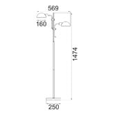 Lunescent Lighting Aeryx Adjustable 2-Light Floor Lamp