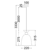 Lunescent Lighting Rhyann Bell Pendant Light