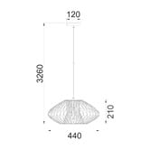 Lunescent Lighting Kaelix 44cm Pendant Light