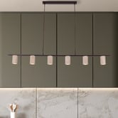 Lunescent Lighting Avelia Travertine 6-Light Pendant