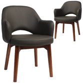 Bright Side Furniture Richmond Faux Leather Armchairs