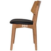 Bright Side Furniture Bentley Dining Chairs with Black Vinyl Seat