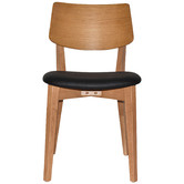 Bright Side Furniture Bentley Dining Chairs with Black Vinyl Seat