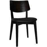 Bright Side Furniture Bentley Dining Chairs with Black Vinyl Seat
