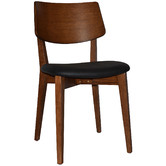 Bright Side Furniture Bentley Dining Chairs with Black Vinyl Seat