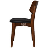 Bright Side Furniture Bentley Dining Chairs with Black Vinyl Seat