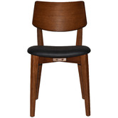 Bright Side Furniture Bentley Dining Chairs with Black Vinyl Seat