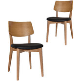Bright Side Furniture Bentley Dining Chairs with Black Vinyl Seat