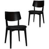 Bright Side Furniture Bentley Dining Chairs with Black Vinyl Seat
