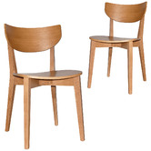 Bright Side Furniture Tennyson American Oak Dining Chairs