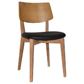 Bright Side Furniture Bentley Dining Chairs with Black Vinyl Seat