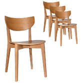 Bright Side Furniture Tennyson American Oak Dining Chairs