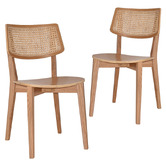 Bright Side Furniture Avignon Ash Wood Dining Chairs