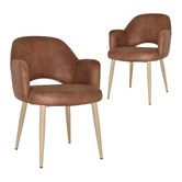Bright Side Furniture Lex Faux Leather Dining Chairs