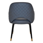 Bright Side Furniture Lex Upholstered Dining Chairs with Brass Accent