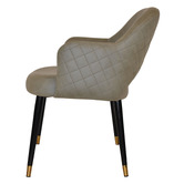 Bright Side Furniture Lex Upholstered Dining Chairs with Brass Accent