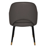 Bright Side Furniture Lex Vinyl Dining Chairs with Brass Accent