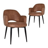 Bright Side Furniture Lex Faux Leather Dining Chairs