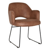 Bright Side Furniture Lex Faux Leather Sled Dining Chairs