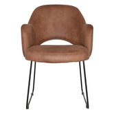 Bright Side Furniture Lex Faux Leather Sled Dining Chairs