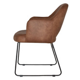 Bright Side Furniture Lex Faux Leather Sled Dining Chairs