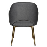 Bright Side Furniture Lex Cotton-Blend Dining Chairs with Brass Legs