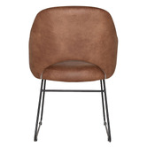 Bright Side Furniture Lex Faux Leather Sled Dining Chairs