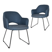 Bright Side Furniture Lex Cotton-Blend Sled Dining Chairs