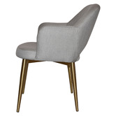 Bright Side Furniture Lex Cotton-Blend Dining Chairs with Brass Legs