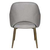 Bright Side Furniture Lex Cotton-Blend Dining Chairs with Brass Legs