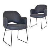 Bright Side Furniture Lex Upholstered Sled Dining Chairs