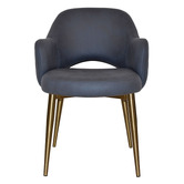 Bright Side Furniture Lex Upholstered Dining Chairs with Brass Legs