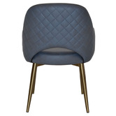 Bright Side Furniture Lex Upholstered Dining Chairs with Brass Legs